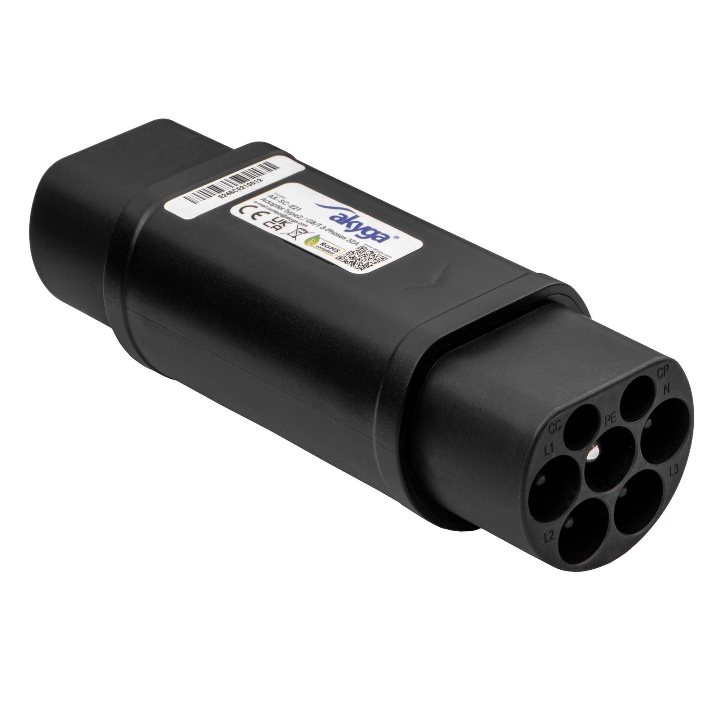 Type2 / GB/T adapter elektromos autók töltéséhez AK-SC-E21 férfi – férfi 3-fázisú 32A