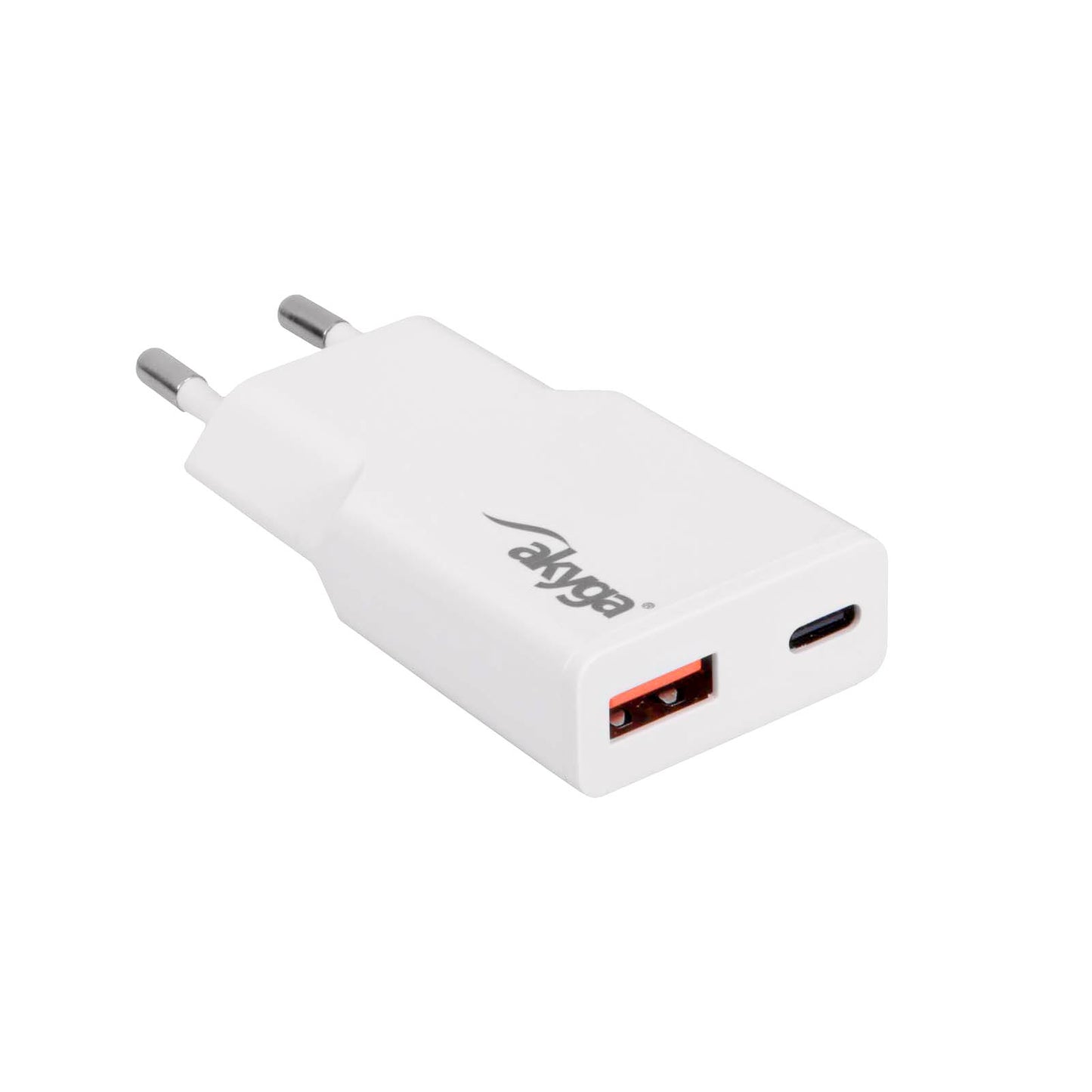 Töltő AK-CH-27 USB-A + USB-C PD 5-20V / max. 3A 30W Quick Charge 3.0 GaN