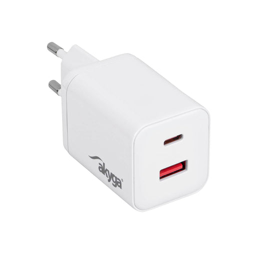 Töltő AK-CH-28 USB-A + USB-C PD 5-21V / max. 3A 45W Quick Charge 3.0 GaN