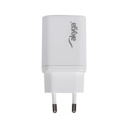 Töltő AK-CH-28 USB-A + USB-C PD 5-21V / max. 3A 45W Quick Charge 3.0 GaN