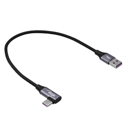 Szögben Kábel USB type C / USB-A 30 cm AK-USB-58 60W hálós