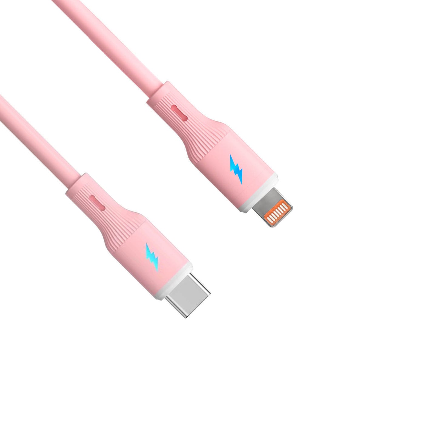 Kábel USB type C / Lightning 1m AK-USB-71 30W Szilikon Rózsaszín