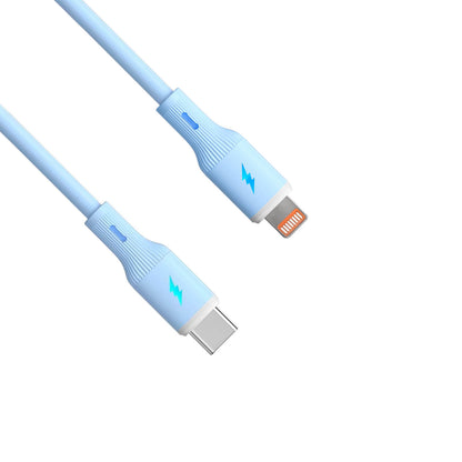 Kábel USB type C / Lightning 1m AK-USB-72 30W Szilikon Kék