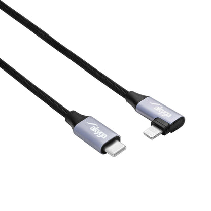 Szögben Kábel USB type C / Ligtning 30cm AK-USB-55 30W hálós