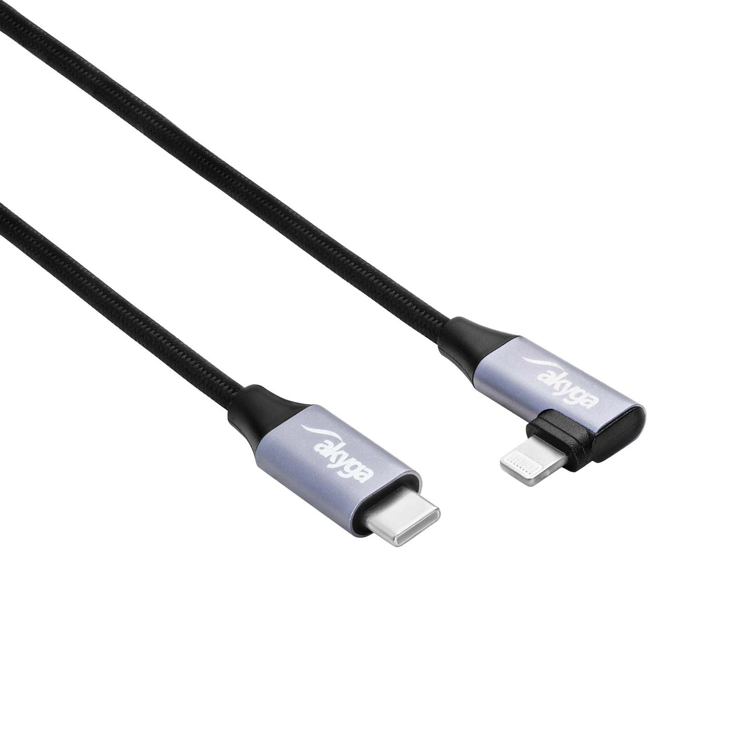 Szögben Kábel USB type C / Ligtning 1m AK-USB-56 30W hálós