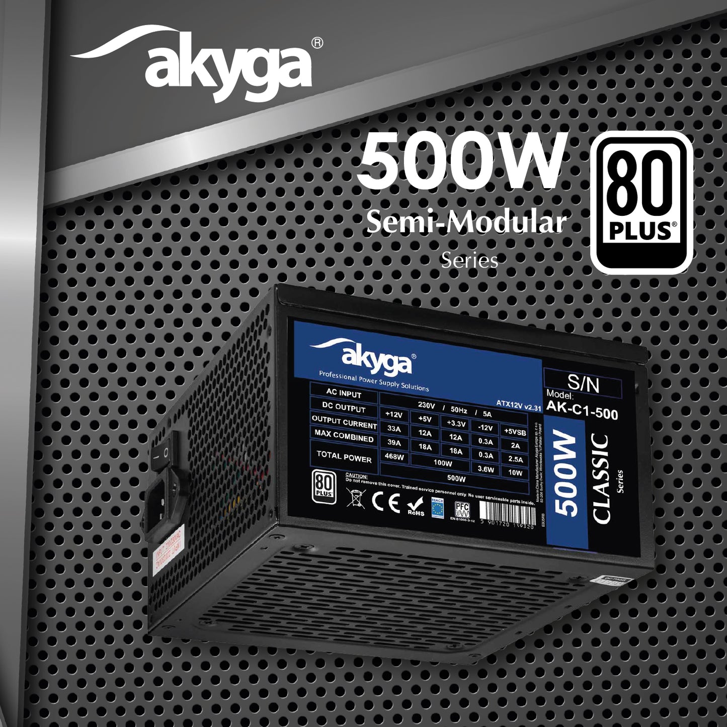Tápegység ATX AK-C1-500 500W 80 Plus