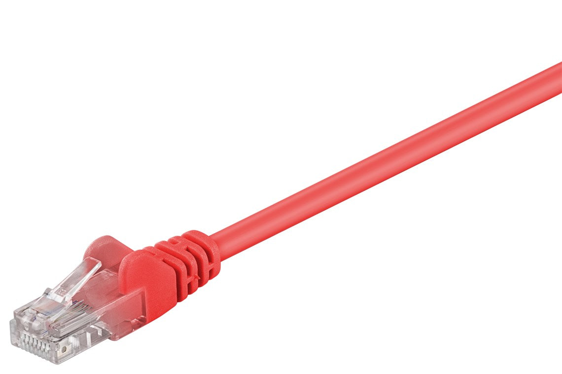 Goobay CAT 5e patch kábel, U/UTP, piros – 0,5 m