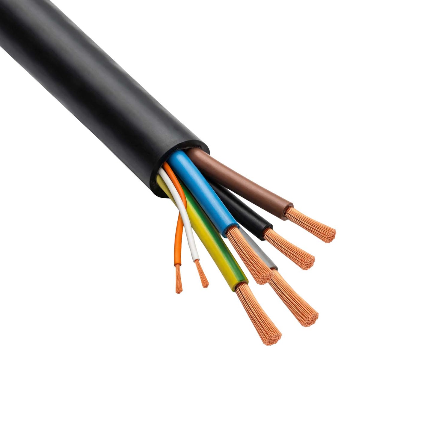 EVC tápkábel Akyga AK-SC-E30 CU 5x6mm² + 2x0,75mm² 3 fázis 32A 450/750V 5m
