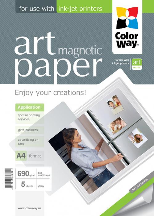 ColorWay photo paper, glossy, 690 gsm, A4, 5 sheets