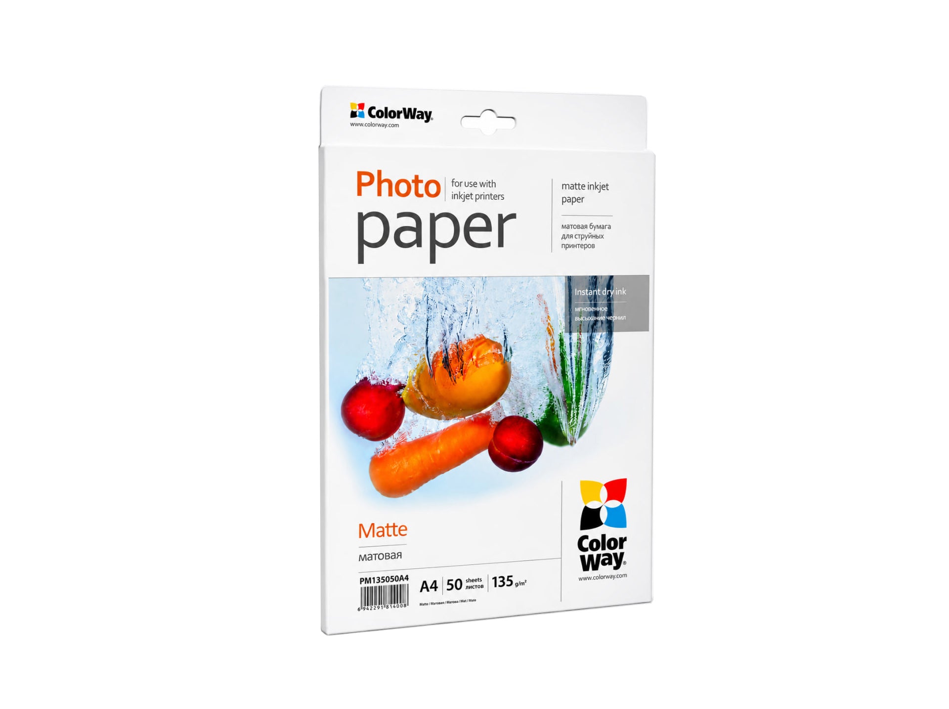 ColorWay photo paper, matte 135 g/m², A4, 50 sheets