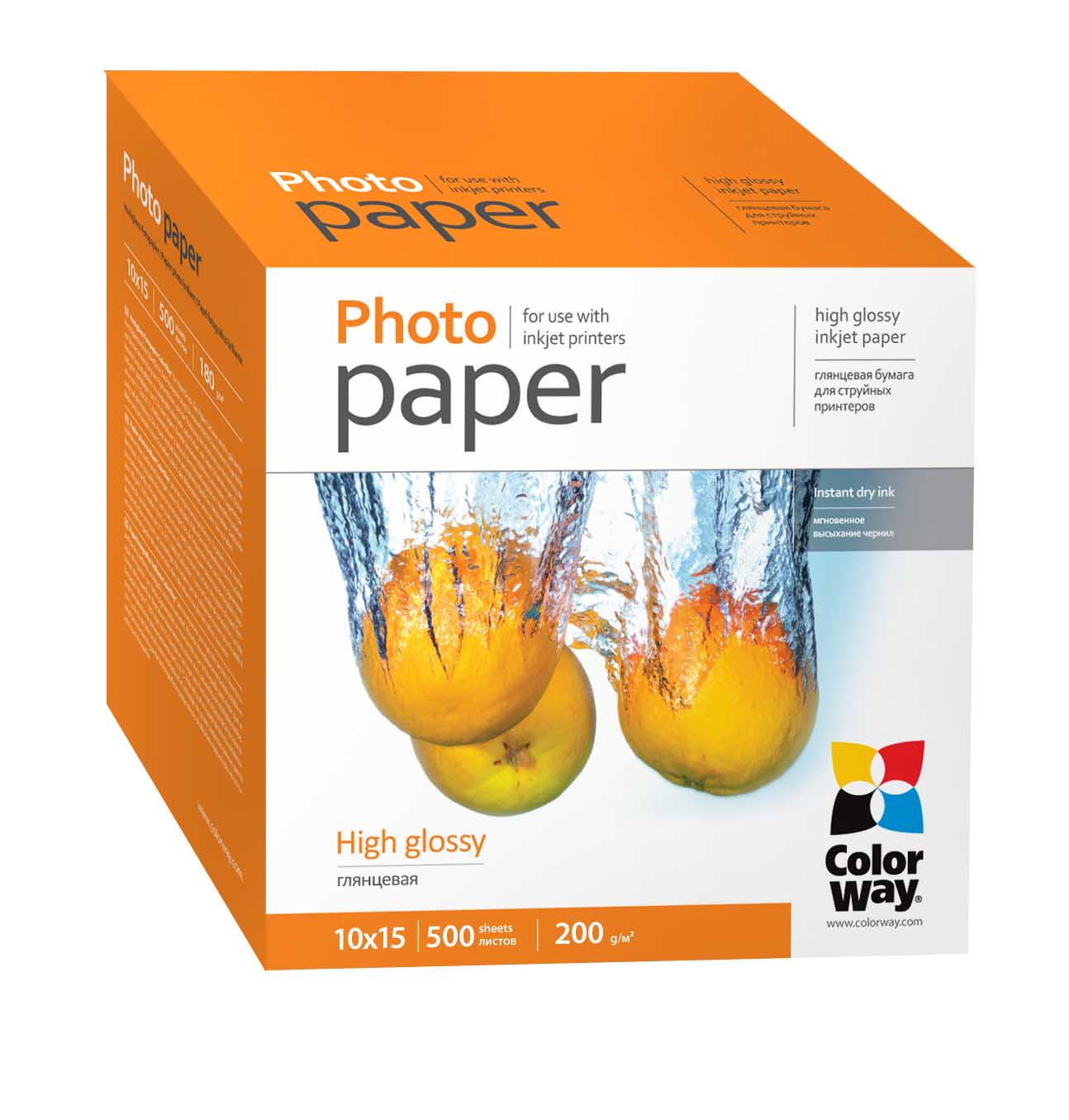 ColorWay photo paper, glossy 200 g/m², 10x15, 500 sheets