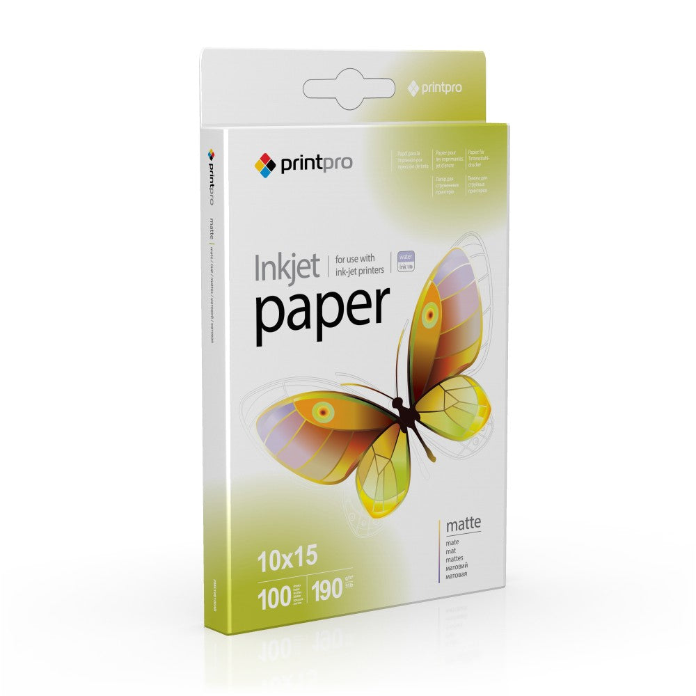 PrintPro fotópapír, matt 190 g/m², 10x15, 100 lap
