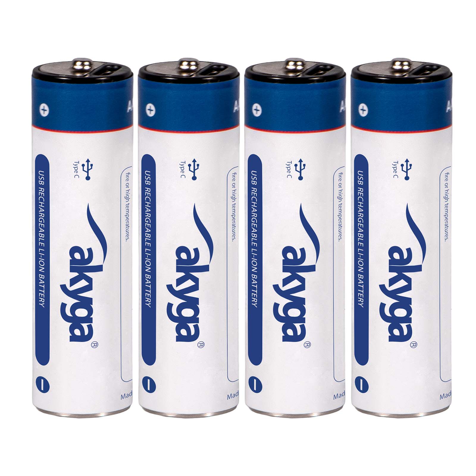 Li-Ion akkumulátor AA LR06 USB-C Akyga AK-BC-06 1.5V / 1750mAh 4db